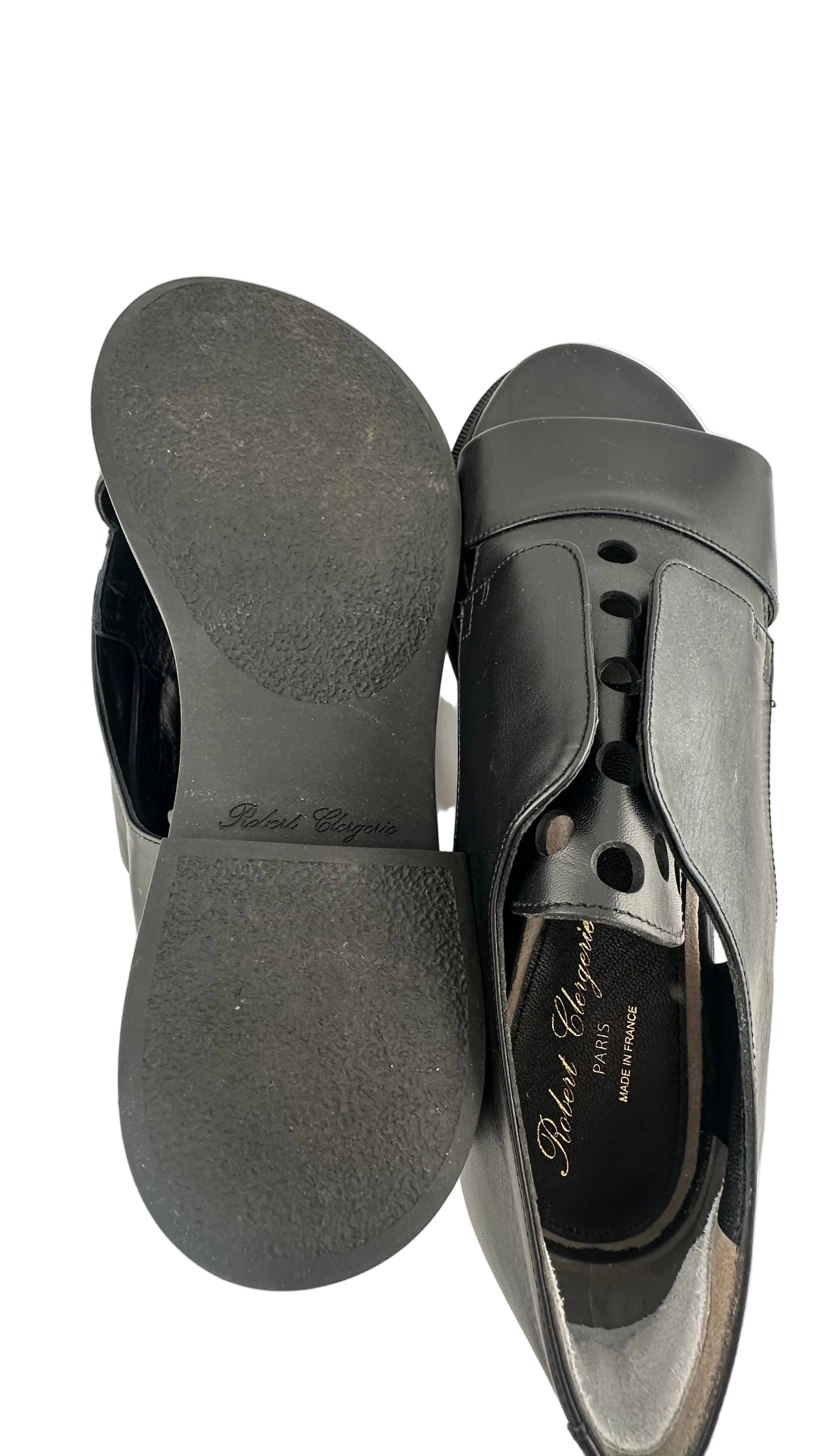 Robert Clergerie - Black Leather Hybrid Loafer Sandals - 41
