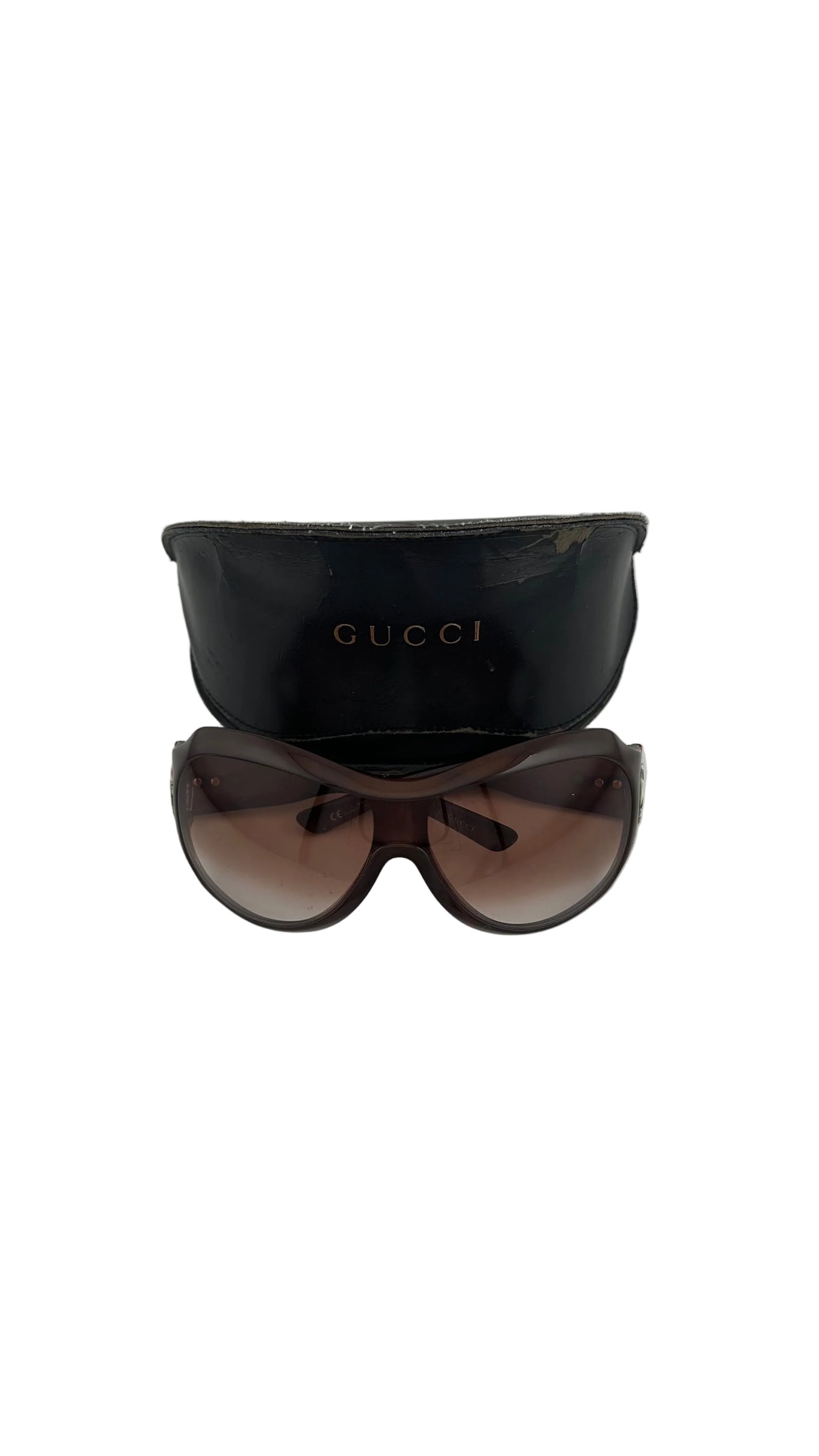 Gucci - VINTAGE Y2K Hasler Brown Floral Horsebit Sunglasses - GG2900/S