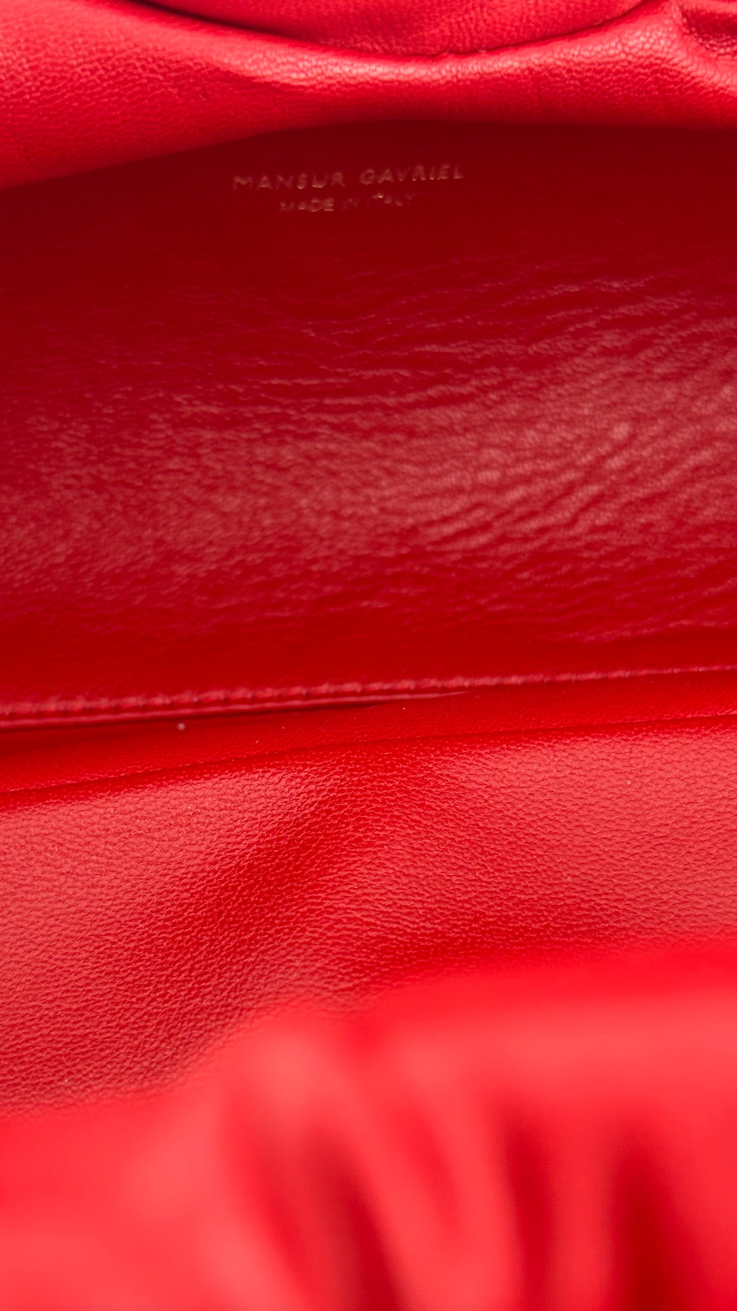Mansur Gavriel - Flamma Red Cloud Leather Clutch