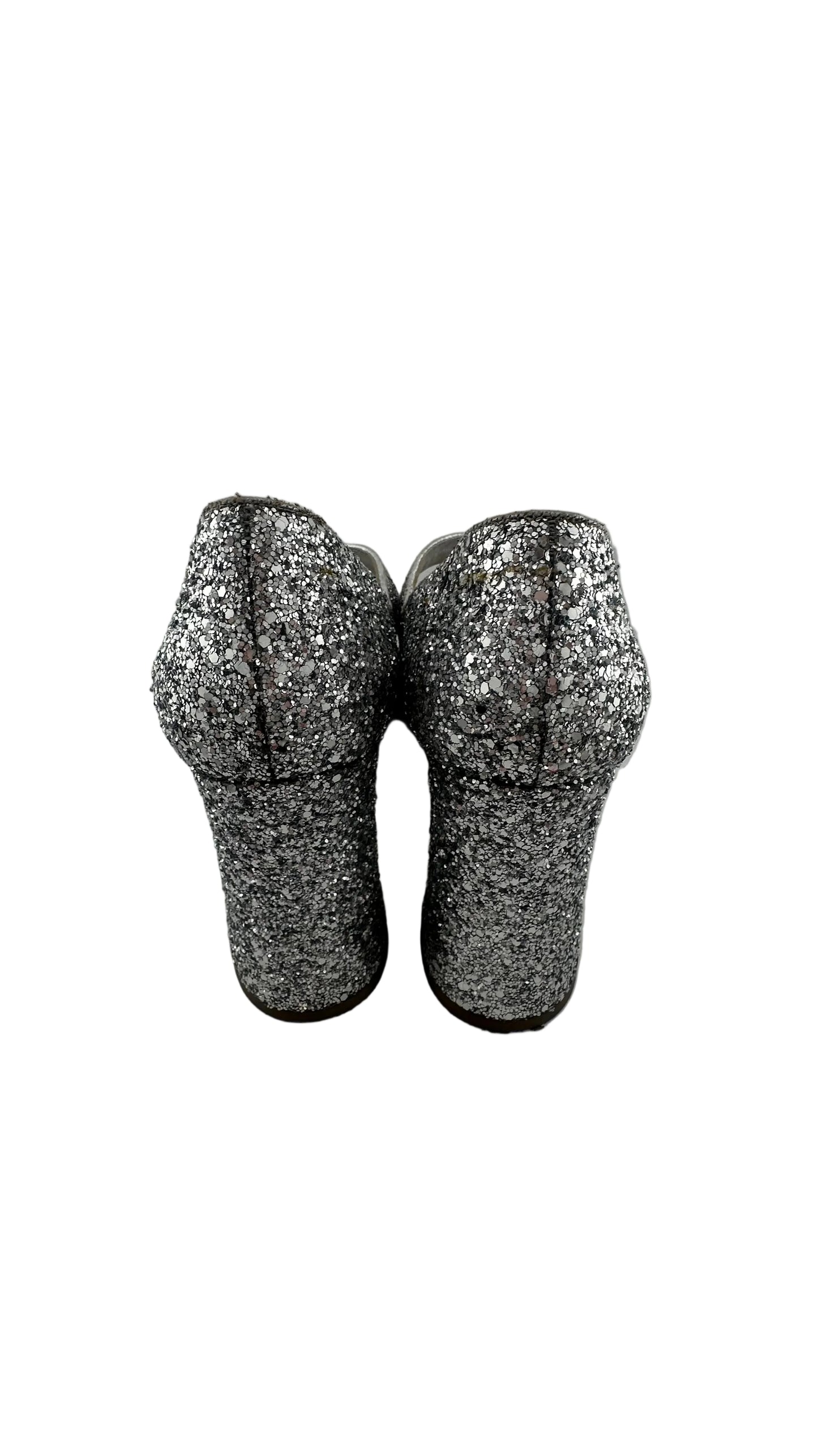 Miu Miu - Silver Glitter Mary Jane Heels - 39