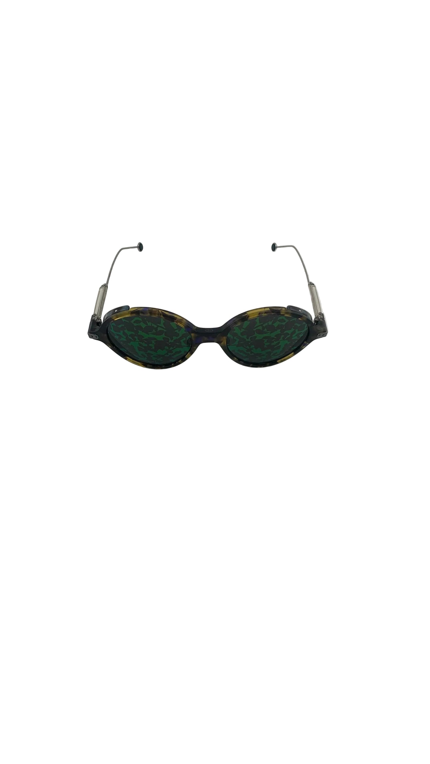 Christian Dior - Umbrage Round Havana Frame Foliage Print Lens Sunglasses