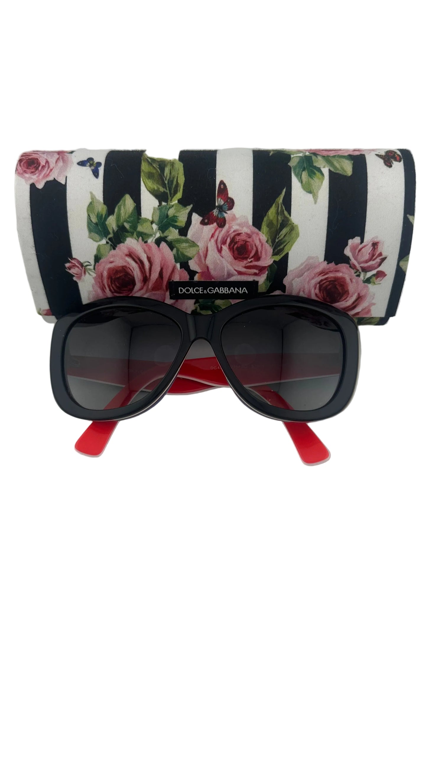 DOLCE & GABBANA - Black Oversized Cat Eye Sunglasses - DG4206