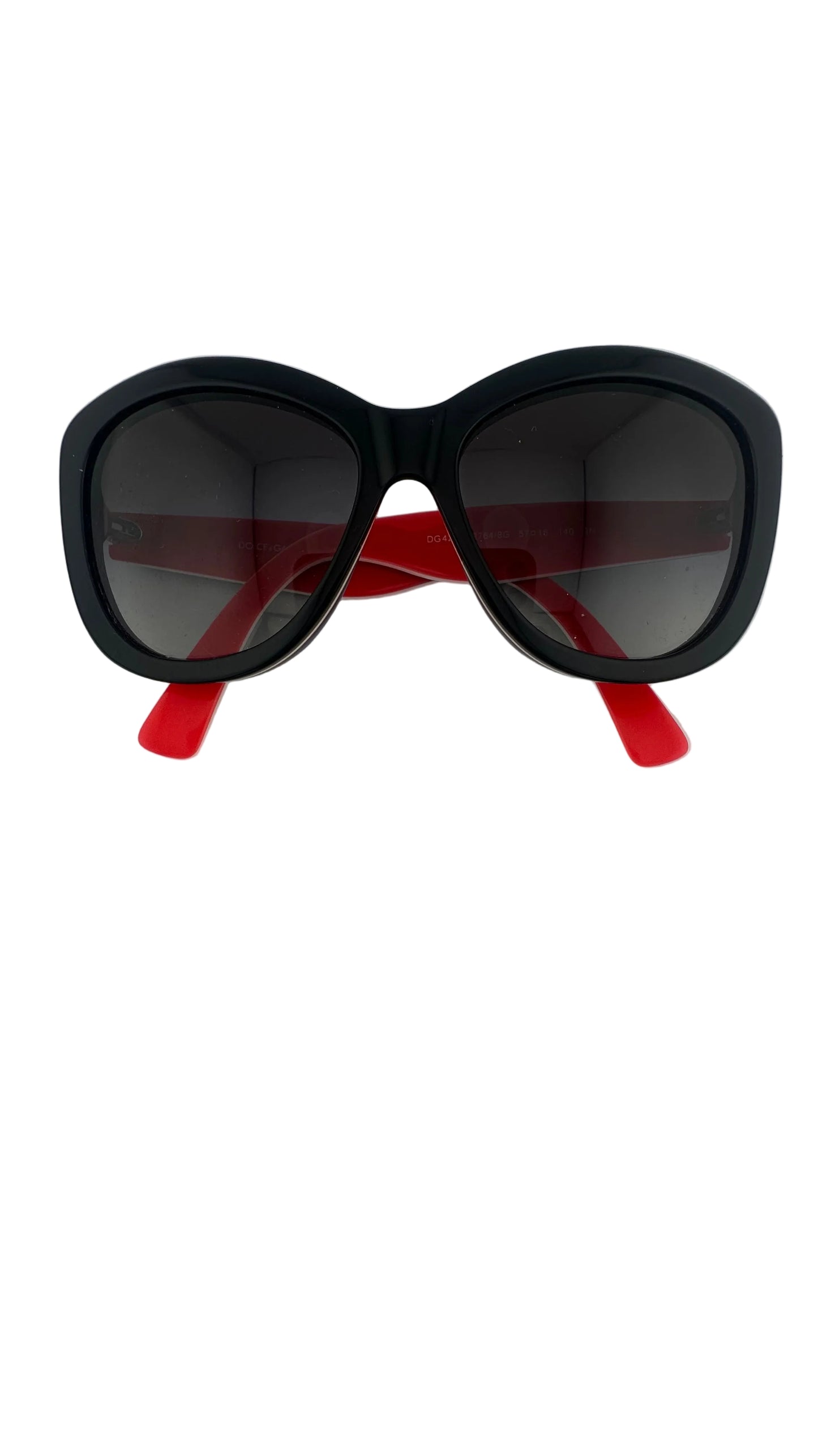 DOLCE & GABBANA - Black Oversized Cat Eye Sunglasses - DG4206