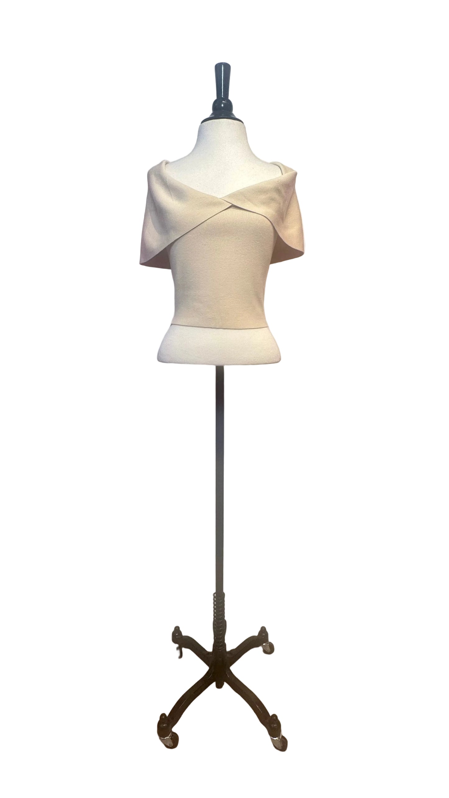 Cult Gaia - Prescott "Beach" Beige Off-Shoulder Knit Top - Small