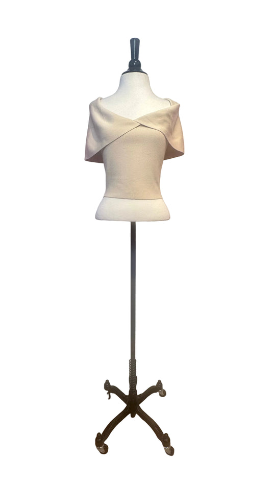 Cult Gaia - Prescott "Beach" Beige Off-Shoulder Knit Top - Small