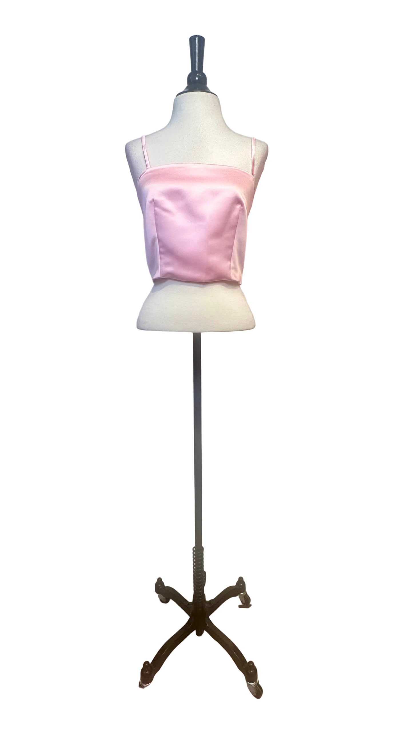 Miscreants - Baby Pink Satin Crop Top - 8