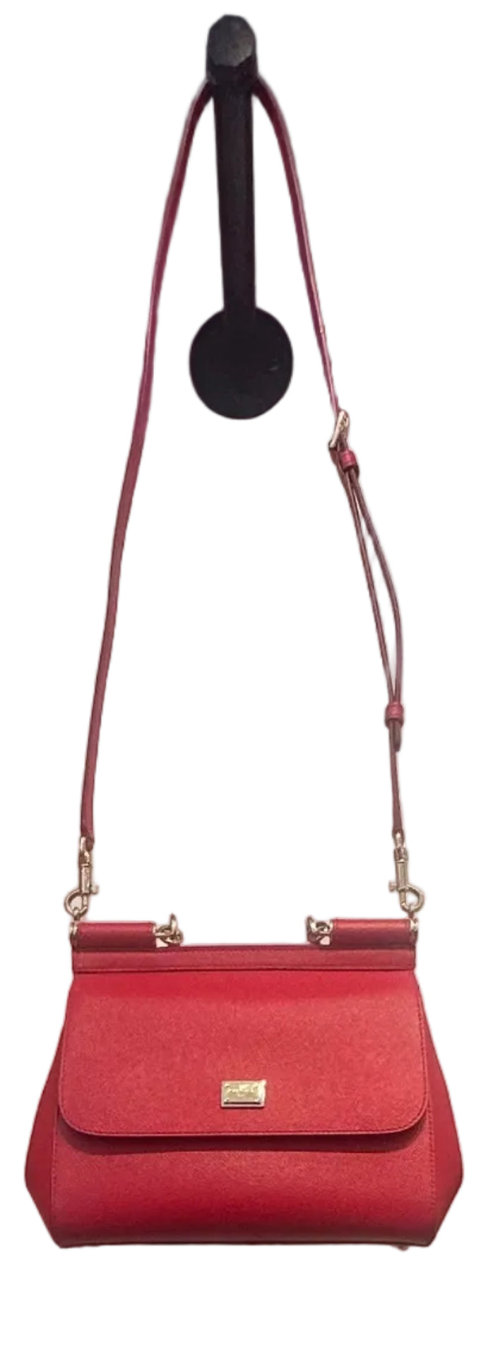 DOLCE & GABBANA - Sicily Medium Red Leather Handbag