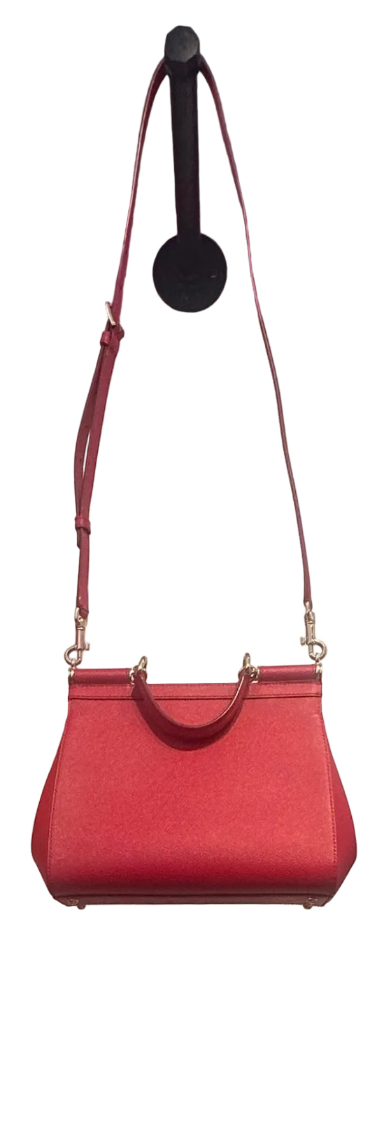 DOLCE & GABBANA - Sicily Medium Red Leather Handbag
