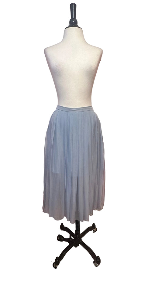Rochas - Cinderella Blue Pleated Silk Skirt - 42