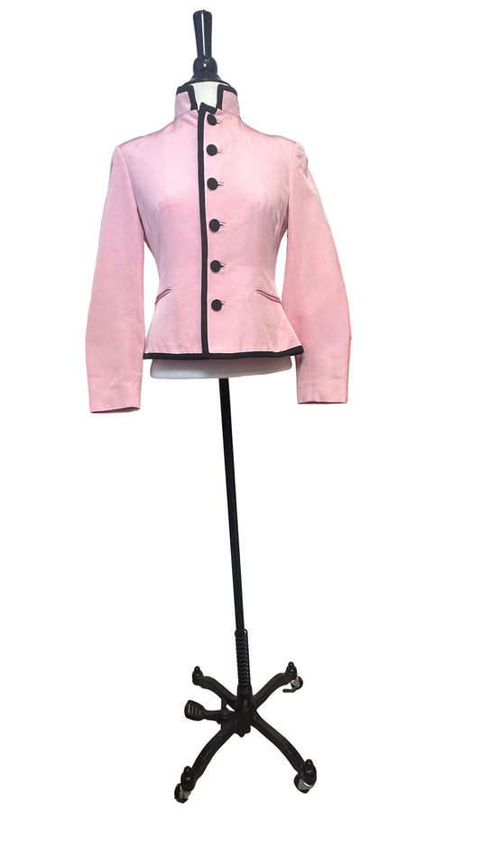 Ralph Lauren Purple Label - Vintage Pink Jacket with Black Trim - 4