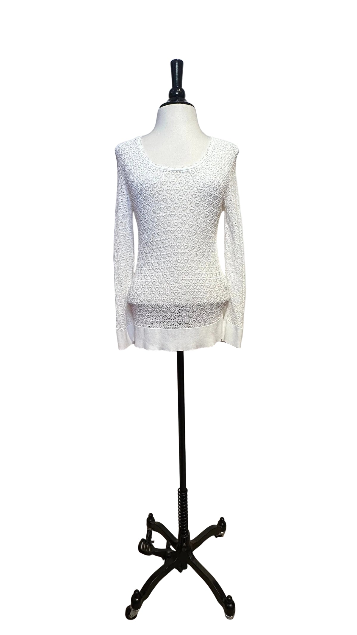 DOLCE & GABBANA - White Crochet Knit Sweater - 44
