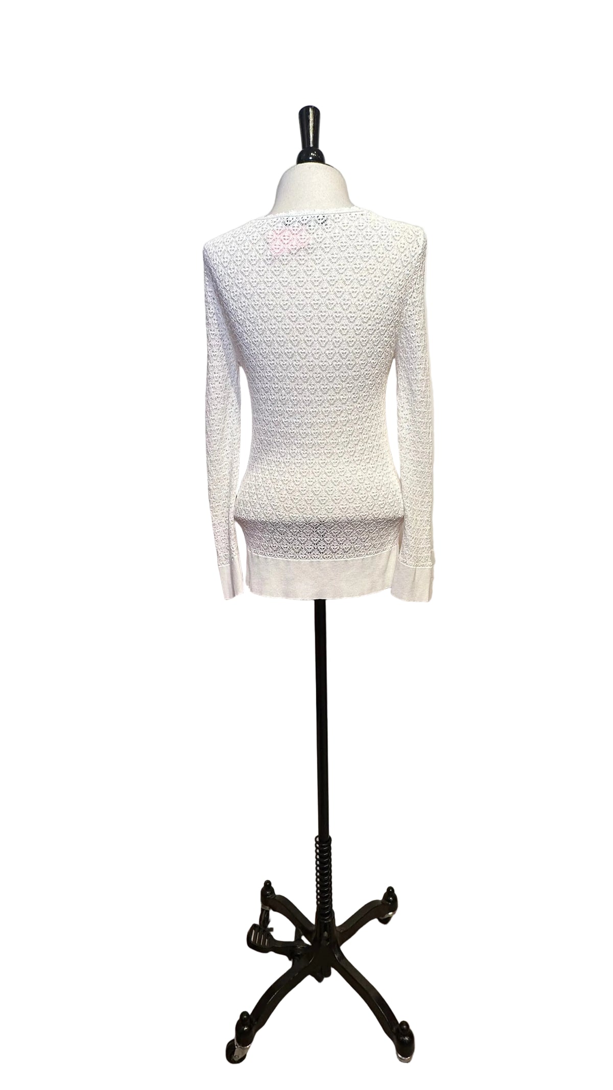 DOLCE & GABBANA - White Crochet Knit Sweater - 44