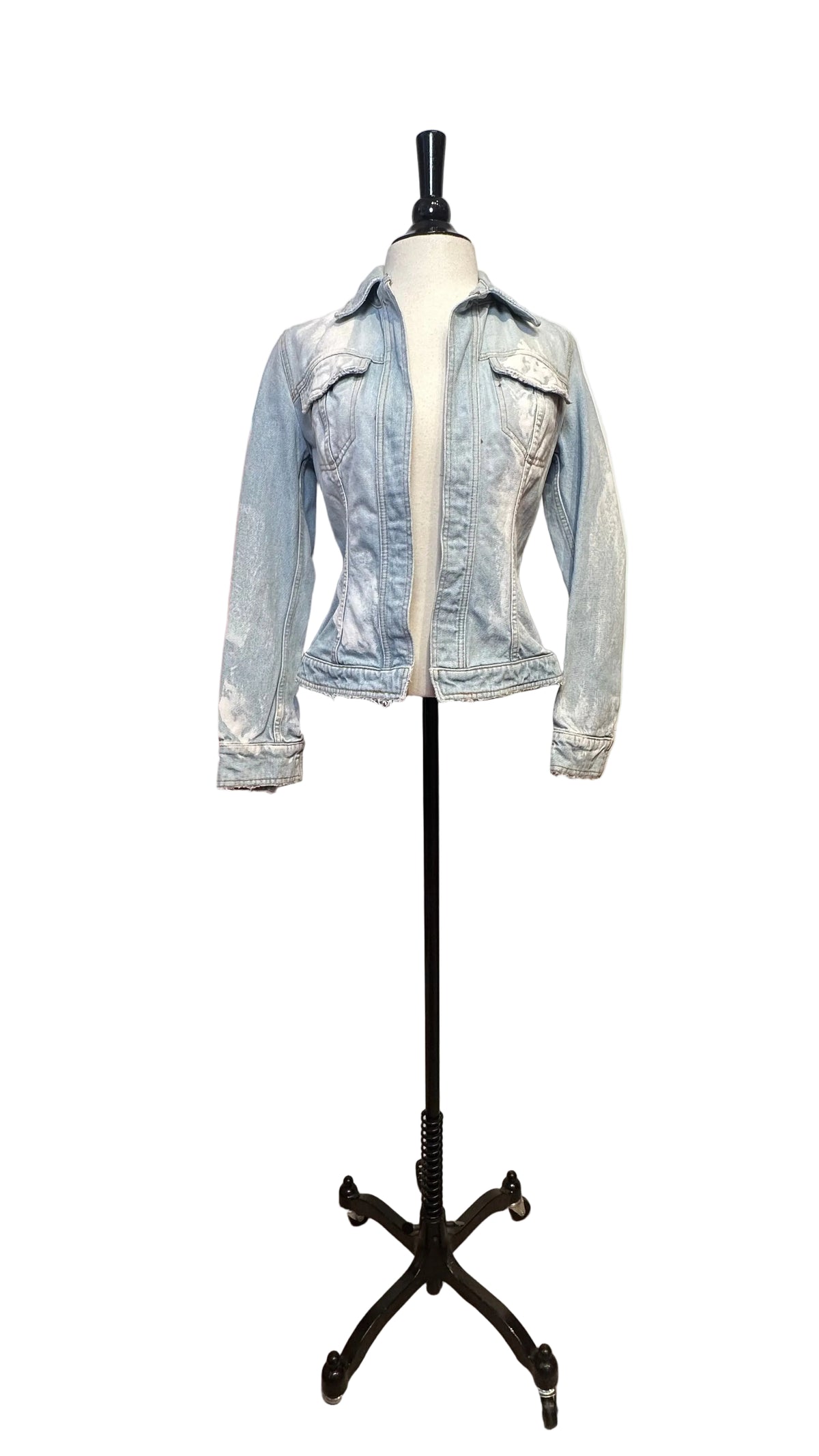DOLCE & GABBANA - Vintage Y2K Acid-Wash Denim Jacket - 38