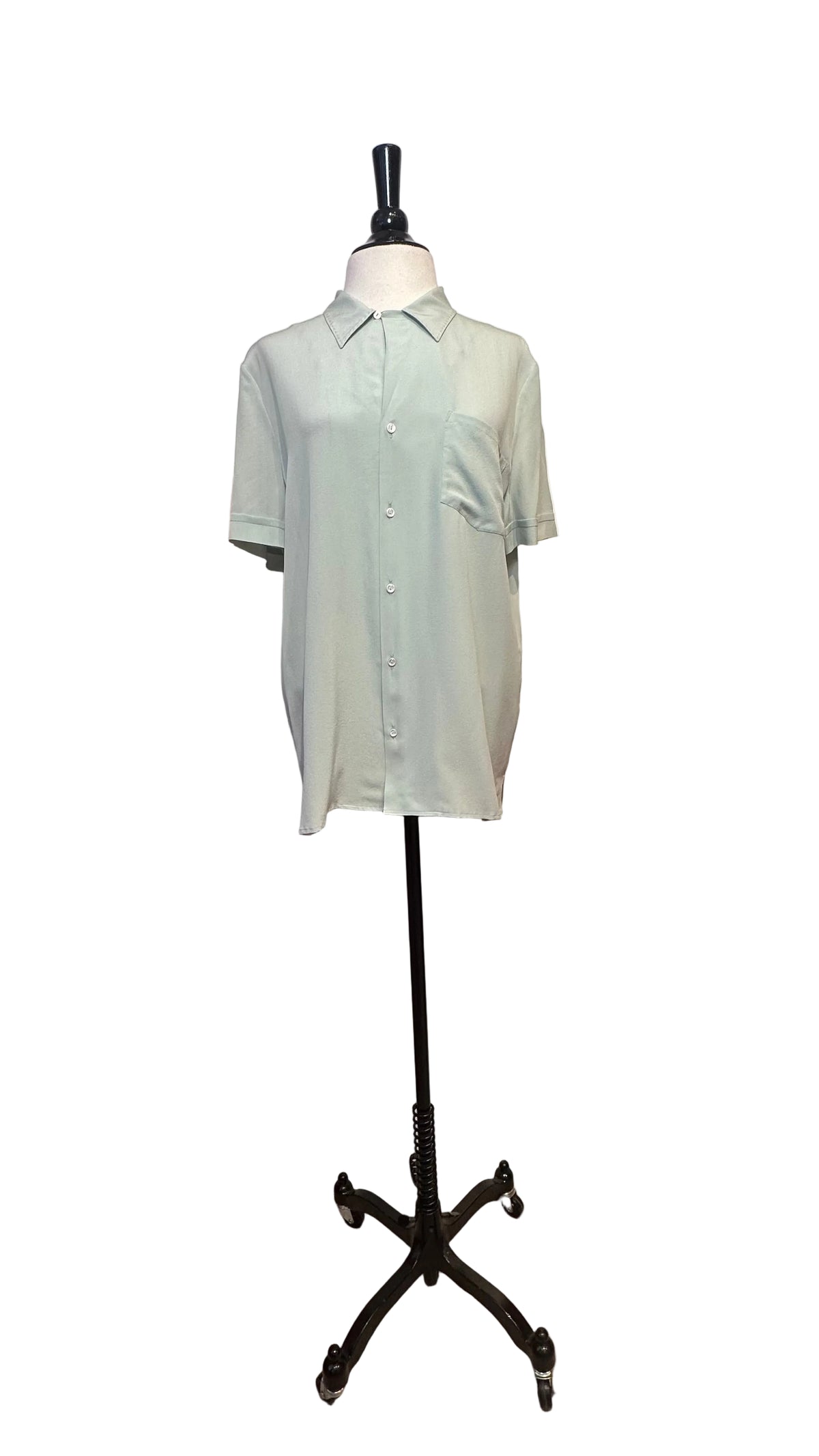 Ralph Lauren Purple Label - Mint Silk Short Sleeve Top - 12