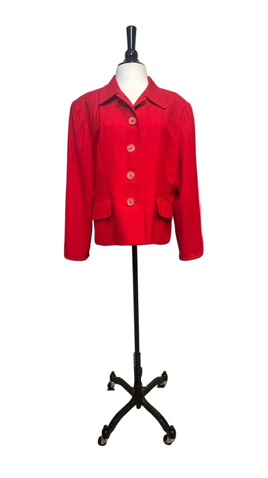 Christian Dior - VINTAGE Red Wool Blazer Jacket - M