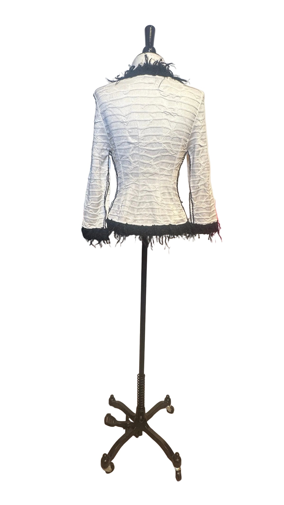 St. John - CHANEL STYLE Black and White Knit Jacket - 4